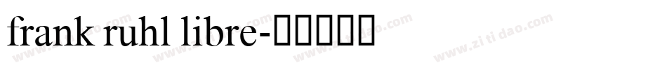 frank ruhl libre字体转换